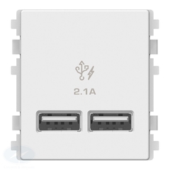 Ổ sạc USB đôi Schneider Zencelo A 2.1A, size 2S 8432USB