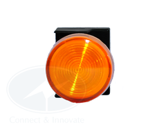 Đèn báo Idec loại phẳng YW1P Ø 22mm, màu hổ phách