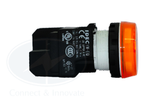 Đèn báo Idec loại phẳng YW1P-1EQ4A Ø 22mm 24V AC/DC màu hổ phách