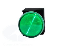 Đèn báo Idec loại phẳng YW1P-1EQM3G Ø 22mm 220V AC/DC màu xanh lá
