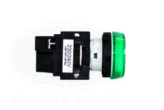 Đèn báo Idec loại phẳng YW1P-1EQM3G Ø 22mm 220V AC/DC màu xanh lá