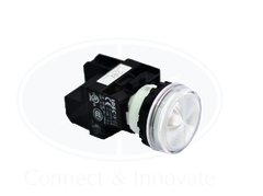 Đèn báo Idec loại phẳng YW1P-1EQHPW Ø 22mm 110V AC/DC màu trắng sáng