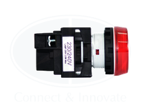 Đèn báo Idec loại phẳng 24V AC/DC YW1P-1EQ4R Ø 22mm, màu đỏ