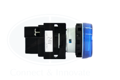 Đèn báo Idec loại phẳng YW1P-1EQHS Ø 22mm 110V AC/DC màu xanh dương