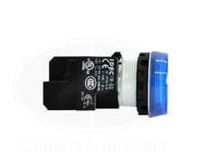 Đèn báo Idec loại phẳng YW1P-1EQ4S Ø 22mm 24V AC/DC màu xanh dương