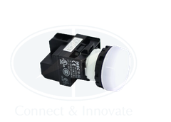 Đèn báo Idec loại phẳng YW1P-1EQM3W Ø 22mm 220V AC/DC màu trắng