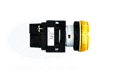 Đèn báo Idec loại phẳng YW1P-1EQ4Y Ø 22mm 24V AC/DC màu vàng