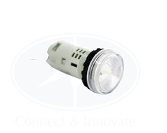 Đèn báo Idec loại phẳng YW1P-1UQM3PW Ø 22mm 220V AC/DC màu trắng sáng