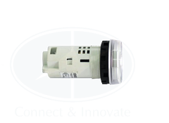 Đèn báo Idec loại phẳng YW1P-1UQM3PW Ø 22mm 220V AC/DC màu trắng sáng