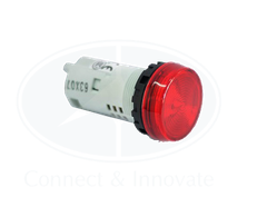 Đèn báo Idec loại phẳng, unibody YW1P Ø 22mm, màu đỏ