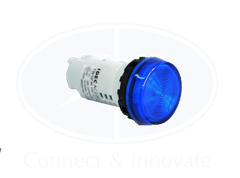 Đèn báo Idec loại phẳng YW1P-1UQM3S Ø 22mm 220V AC/DC màu xanh dương