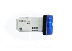 Đèn báo Idec loại phẳng YW1P-1UQ4S Ø 22mm 24V AC/DC màu xanh dương