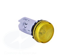 Đèn báo Idec loại phẳng, unibody YW1P Ø 22mm, màu vàng