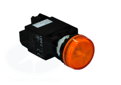 Đèn báo Idec loại phẳng, có biến thế YW1P Ø 22mm, màu hổ phách