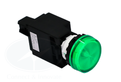 Đèn báo Idec loại phẳng, có biến thế YW1P Ø 22mm, màu xanh lá