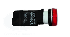 Đèn báo Idec loại phẳng, có biến thế YW1P Ø 22mm, màu đỏ