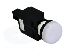 Đèn báo Idec loại phẳng, có biến thế YW1P Ø 22mm, màu trắng