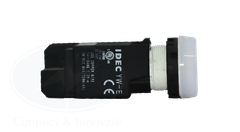 Đèn báo Idec loại phẳng, có biến thế YW1P Ø 22mm, màu trắng