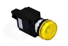 Đèn báo Idec loại phẳng, có biến thế YW1P Ø 22mm, màu vàng