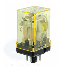 Relay Idec RR2P Imax = 10A, 8 chân tròn, có đèn