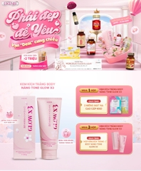 Kem Kích Trắng Body Nâng Tone Glow X3 Eikenbi [Tuýp 200gr]