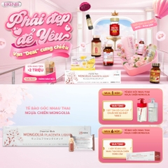 Nước Uống Nhau Thai Ngựa Chiến Mongolia Placenta Liquid Eikenbi [Hộp 30 ống 10ml]