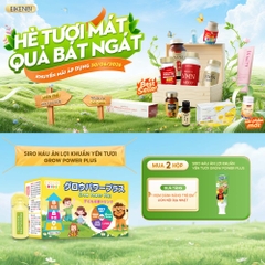 Siro Háu Ăn Lợi Khuẩn Yến Tươi Grow Power Plus Eikenbi Kids [Hộp 15 ống 10ml]