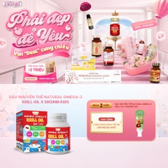 Dầu Nhuyễn Thể Natural Omega-3 Krill Oil Eikenbi Kids [Hộp 60 Viên]