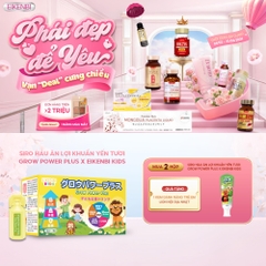 Siro Háu Ăn Lợi Khuẩn Yến Tươi Grow Power Plus Eikenbi Kids [Hộp 15 ống 10ml]