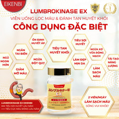 Viên Uống Tan Cục Máu Đông & Chống Đột Quỵ Lumbrokinase EX [Hộp 60 viên]