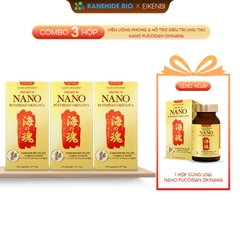 Combo 3 Hộp Viên Uống Hỗ Trợ Điều Trị Ung Thư Nano Fucoidan Okinawa Kanehide Bio x Eikenbi [Mua 3 Tặng 1]