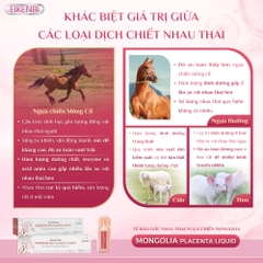 Nước Uống Nhau Thai Ngựa Chiến Mongolia Placenta Liquid Eikenbi [Hộp 30 ống 10ml]