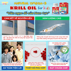 Dầu Nhuyễn Thể Natural Omega-3 Krill Oil Eikenbi Kids [Hộp 60 Viên]