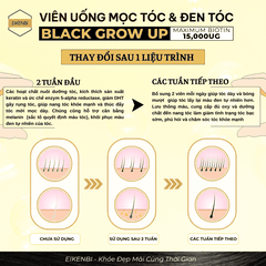 Viên Uống Mọc Tóc & Đen Tóc Black Grow Up Maximum Biotin 15,000µg (Hộp 60 viên)