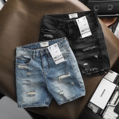 Quần Shorts Jean Relaxed Destroy