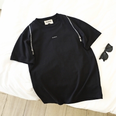 Áo Thun Ngắn Relaxed Zipper