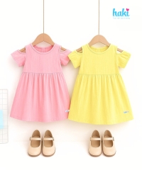 Váy bé gái cộc tay hở vai HK521