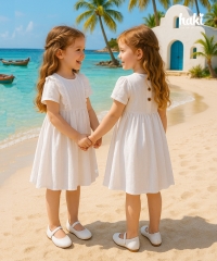 Váy bé gái cộc tay bèo ngực HK524