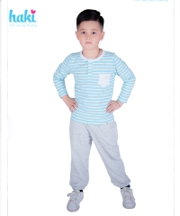 Áo kẻ bé trai cổ trụ