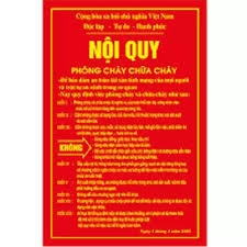 Nội quy phòng cháy chữa cháy