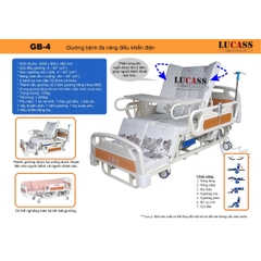 Giường bệnh nhân chạy điện cao cấp LUCASS GB-4