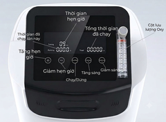 Máy tạo oxy 10 lít/phút LUCASS SZ-8DW có chức năng xông