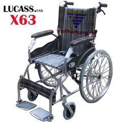 Xe lăn hợp kim nhôm Lucass X63 hoặc X63L kẻ cho người nhỏ nhẹ