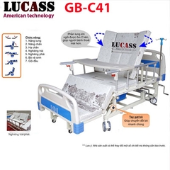 Giường y tế 4 tay quay đa chức năng Lucass GB-C41 (GB-63C)