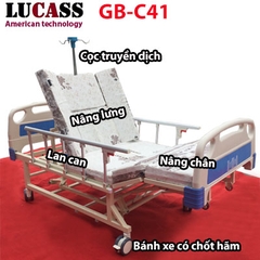 Giường y tế 4 tay quay đa chức năng Lucass GB-C41 (GB-63C)