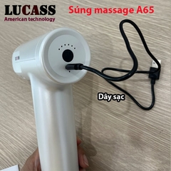 Súng massage cầm tay Lucass A65, 4 đầu 6 tốc độ