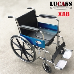 Xe lăn bánh đúc có bô vệ sinh Lucass X8B