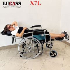 Xe lăn đa chức năng Lucass X7L có bô vệ sinh và ngả