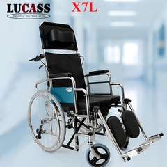 Xe lăn đa chức năng Lucass X7L có bô vệ sinh và ngả