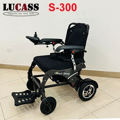 Xe lăn điện gọn nhẹ Lucass S-300 pin lithium, phanh tự động